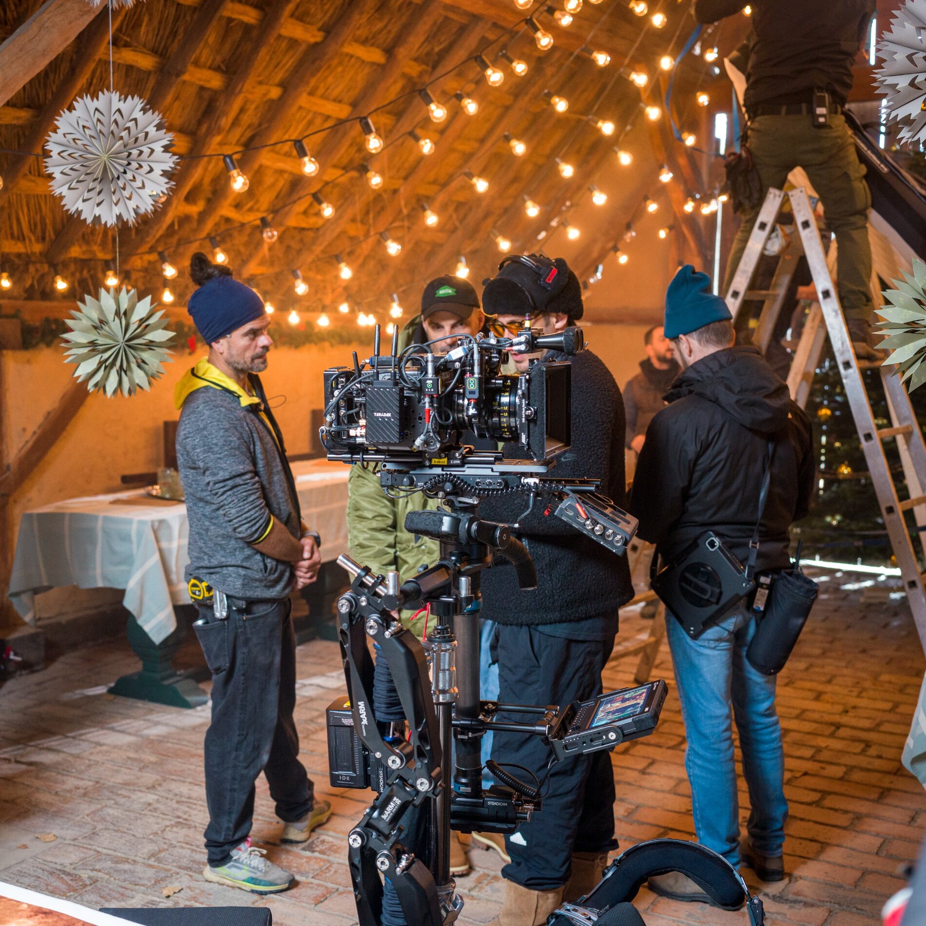 Admiral Film crew shooting a Christmas commercial
